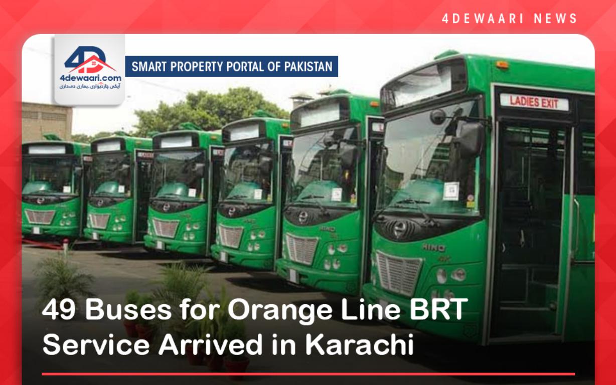 49 Buses for Orange Line BRT Service Arrived in Karachi