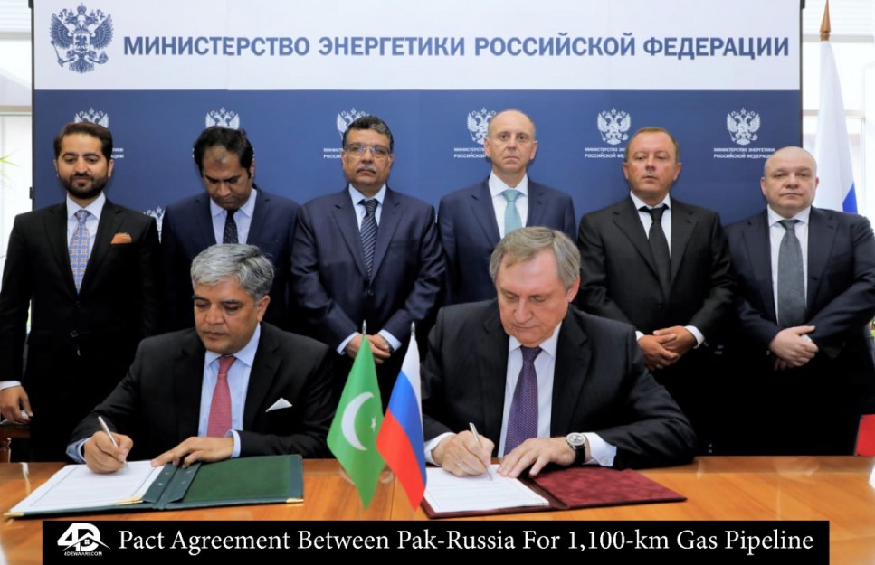 Pact Agreement Between Pak-Russia For 1,100-km Gas Pipeline
