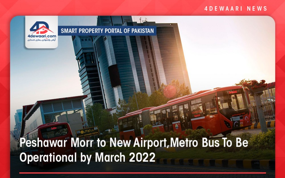 Peshawar Mor To New Airport, Metro Bus Service to be Operational by March 2022