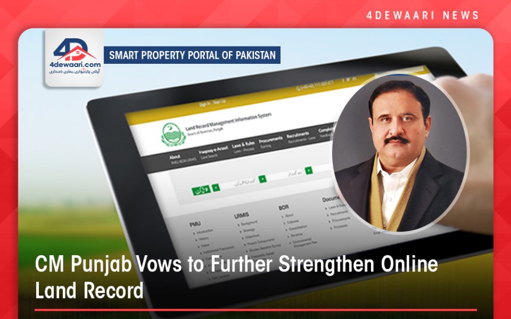 CM Punjab vows to Further Strengthen Online Land Record