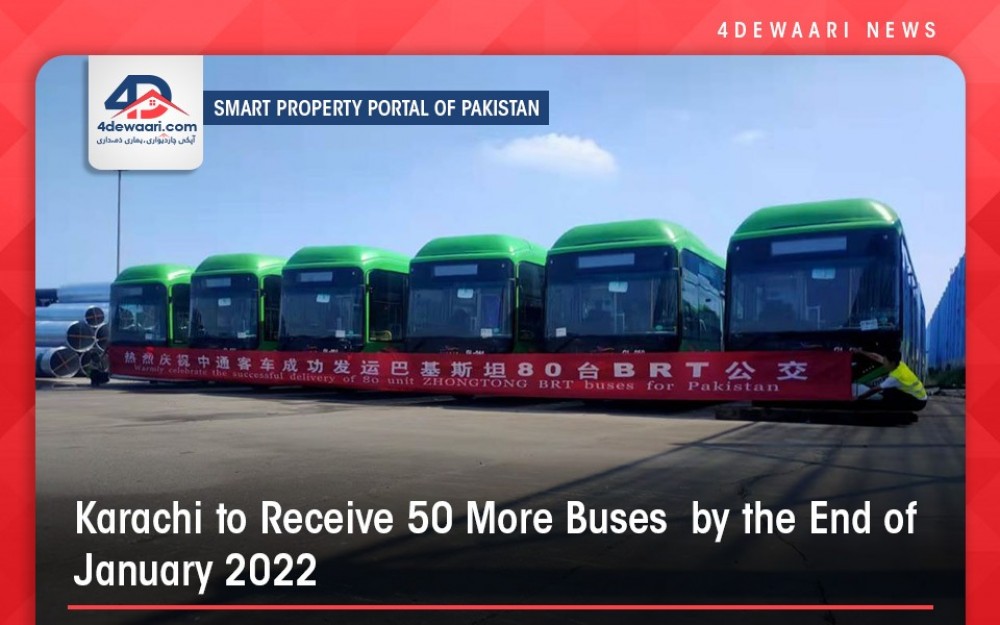 Karachi to Receive 50 More Buses by the End of January 2022
