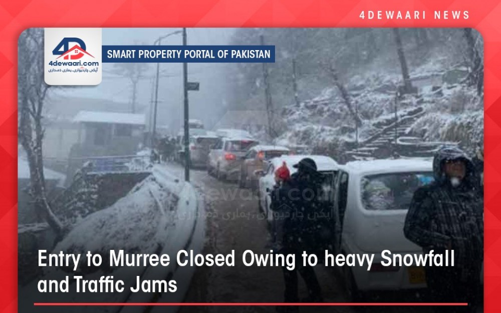Emergency Declared Entry to Murree Closed Heavy Snowfall and Traffic Jams