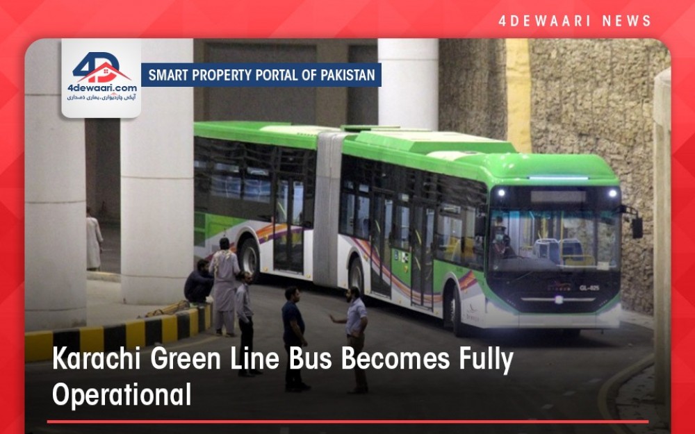 Karachi Green Line Becomes Fully Operational With All 80 Buses On The Roads