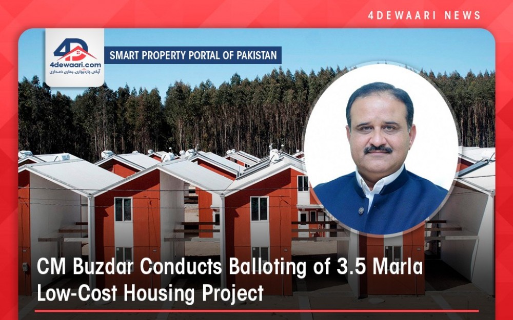 CM Buzdar Conducts Balloting Of 3.5 Marla Low-Cost Housing Project