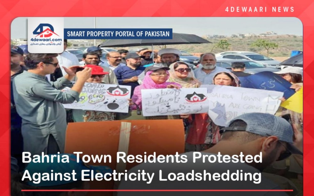 Bahria Town Residents Protested Against Electricity Loadshedding 