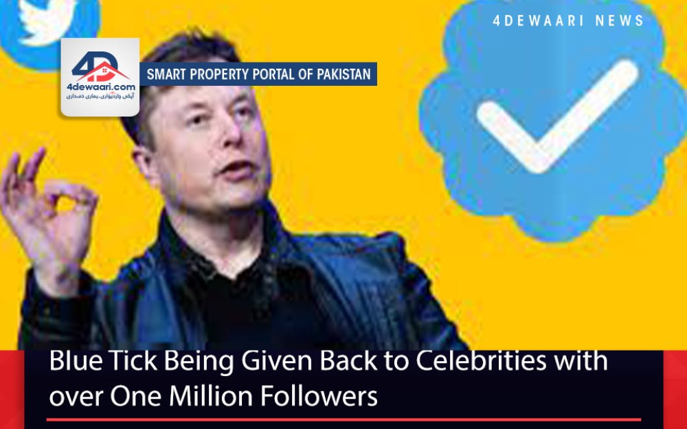 Twitter, Blue Tick  Given Back to Celebrities with over One Million Followers