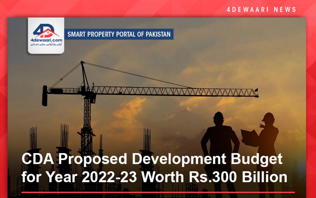 CDA Proposed Development Budget for Year 2022-23 Worth Rs.308 Billion