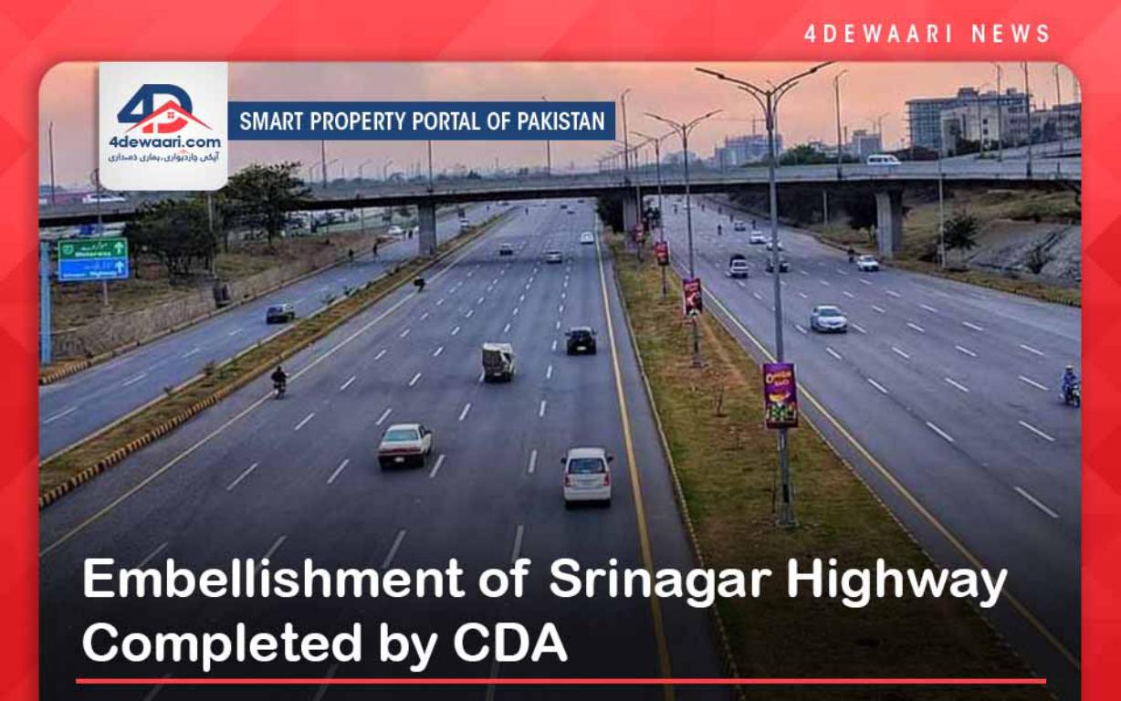Embellishment of Srinagar Highway Completed by CDA