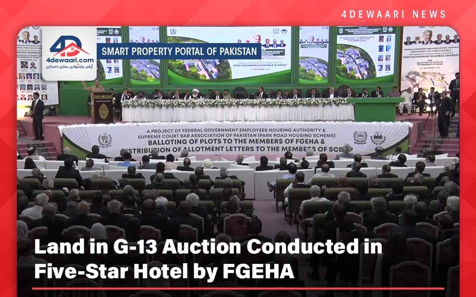Land in G-13 Auction Conducted in Five-Star Hotel by FGEHA