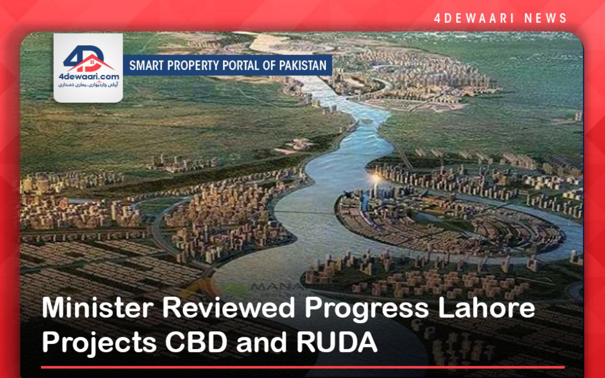 Minister Reviewed Progress Lahore Projects CBD and RUDA 