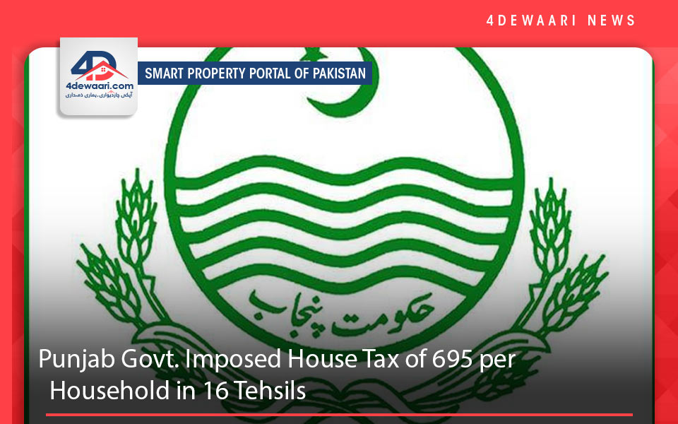 Punjab Govt. Imposed House Tax of 695 per Household in 16 Tehsils