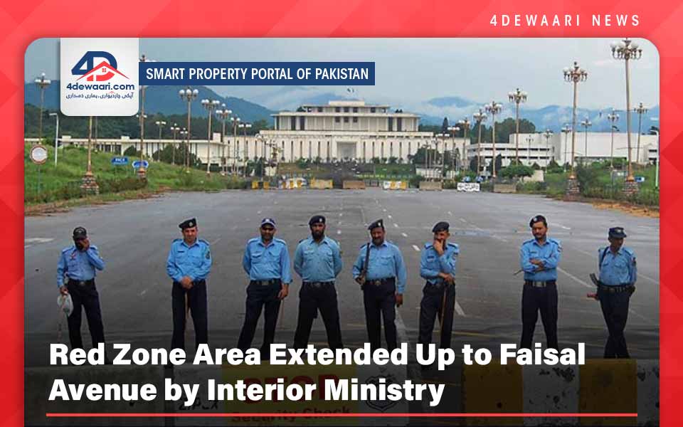 Red Zone Area Extended Up to Faisal Avenue by Interior Ministry