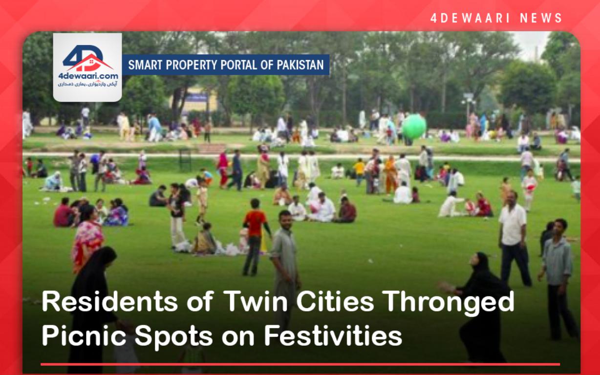 Residents of Twin Cities Thronged Picnic Spots on Festivities
