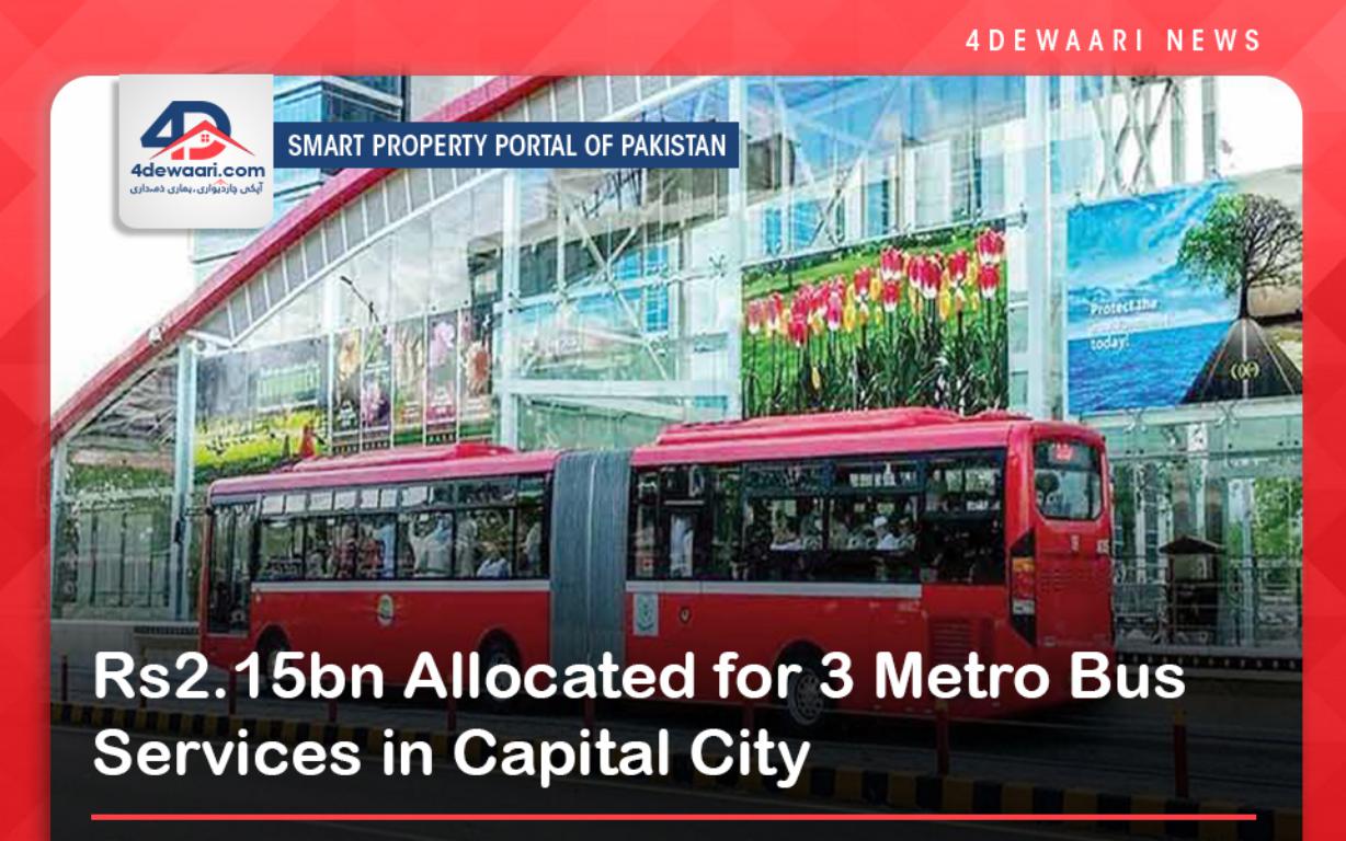 Rs2.15bn Allocated for 3 Metro Bus Services in Capital City
