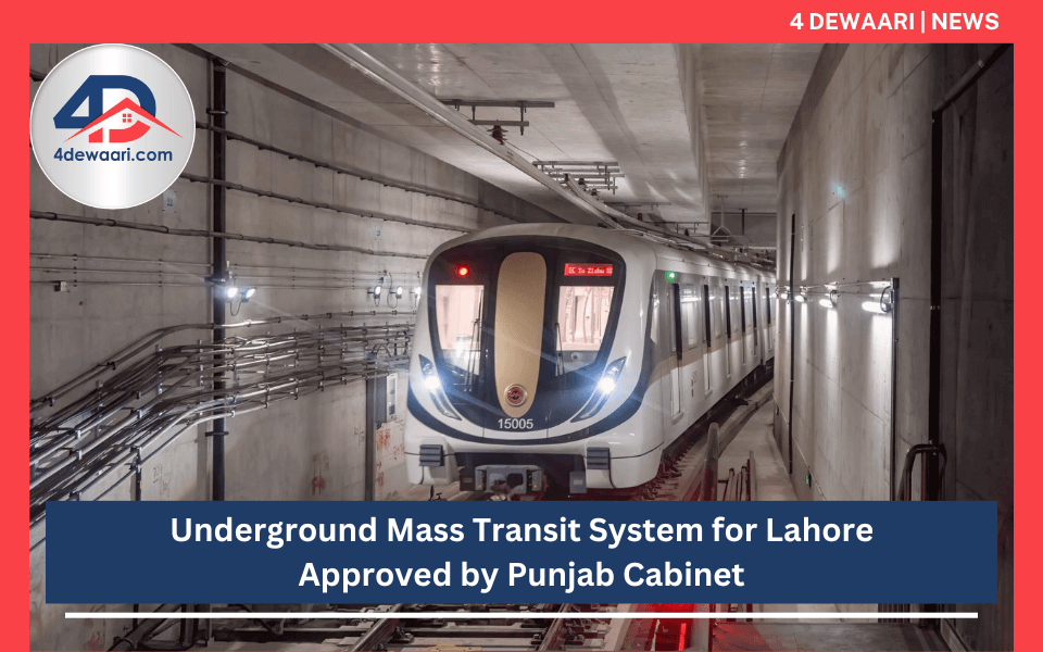 Underground Mass Transit System for Lahore Approved by Punjab Cabinet