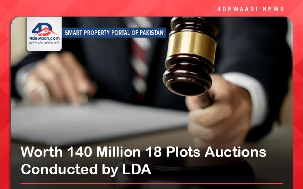 Worth 140 Million 18 Plots Auctions Conducted by LDA