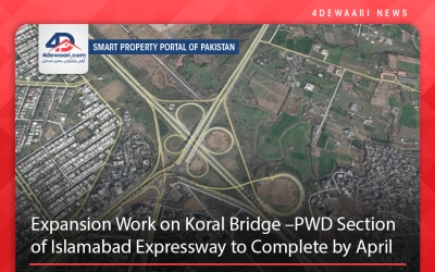 Expansion Work on Koral Bridge –PWD Section of Islamabad Expressway to Complete by April