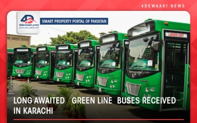 Long Awaited Green Line Buses Received in Karachi