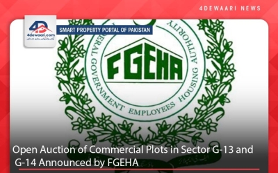 Open Auction of Commercial Plots in Sector G-13 and G-14 Announced by FGEHA
