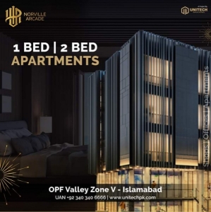 3rd Floor Elegant Apartments Available For Sale in Norville Arcade OPF Valley Zone-5 Islamabad.
