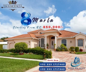 8 Marla Plot New Bookings are now open in 𝐓𝐚𝐣 𝐑𝐞𝐬𝐢𝐝𝐞𝐧𝐜𝐢𝐚 Islamabad.