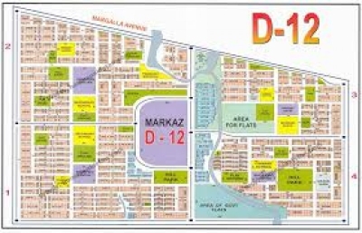 10 Marla Corner Margla Face  Plot For Sale  D-12/2  islamabad