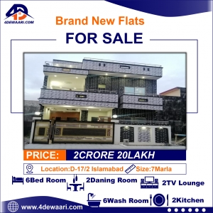 7 Marla Brand New House For Sale D-17/2 Islamabad