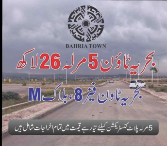1 Kanal Plot For Sale Bahria Town Phase 8  islamabad