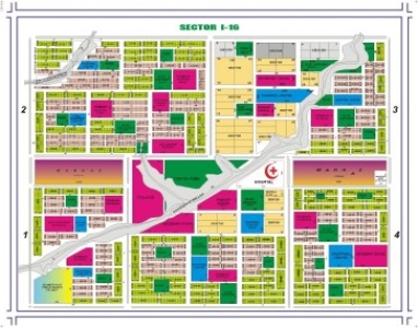 7 Marla Beautiful  Sun Face Plot For Sale I-16/2 islamabad