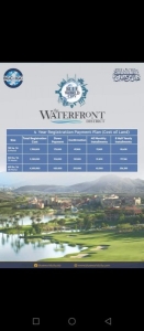 300 SQ.YD PLOT AVAILABLE FOR SALE IN WATER FRONT DISTRICT BLUE WORLD CITY ISLAMABAD.