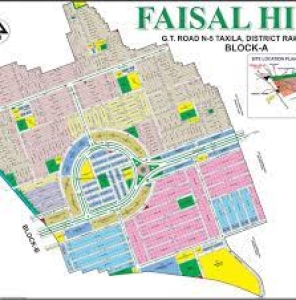 1108 sq yd  commercial plot for sale in  block A Faisal hills Taxila