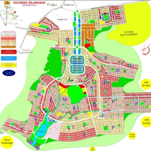Developed 1 Kanal  plot  Available for sale in gulberg residencia Islamabad 