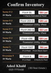  10 Marla Developed Plot Available for sale In, Bahria Town, phase 7, Rawalpindi