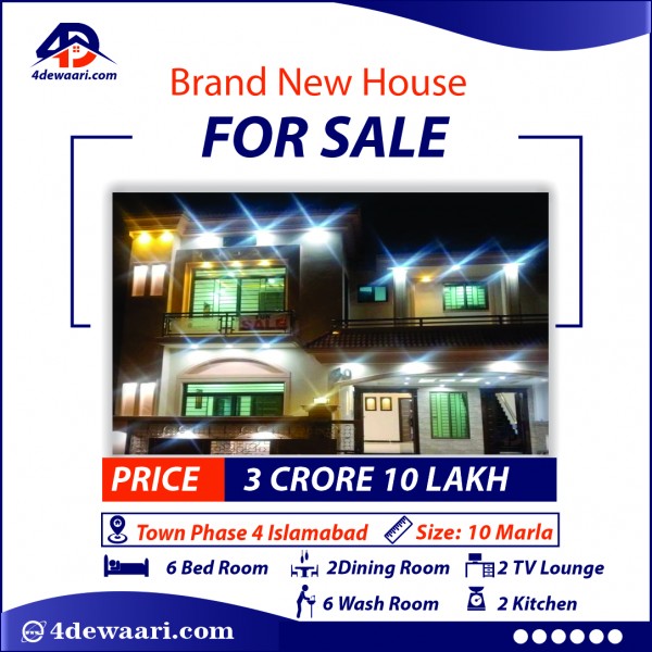 10 Marla Luxury House  for sale in Bharia Town Phase 4 Civic Center  ISLAMABAD