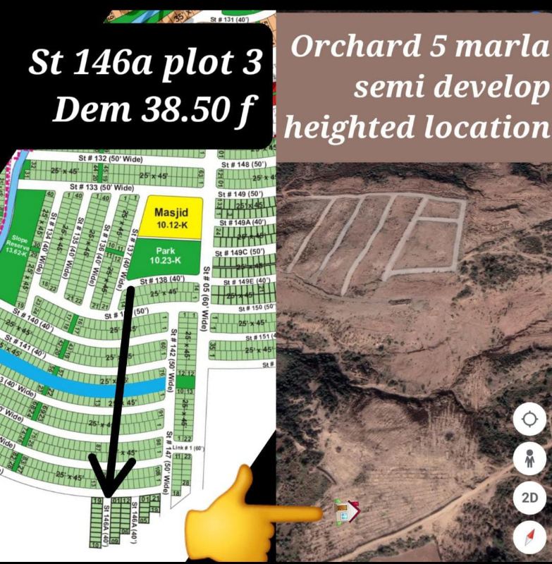 5 Marla residential  Plot in Bahria town phase 3 , Islamabad available for sale 
